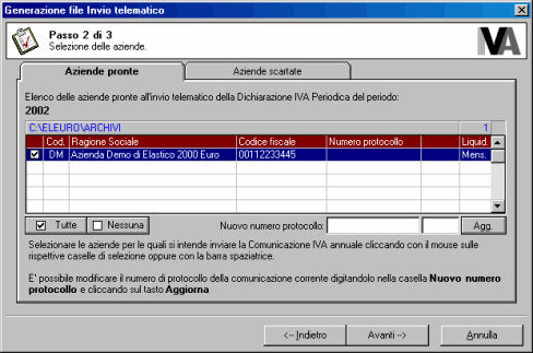 Invio telematico - Passo 2