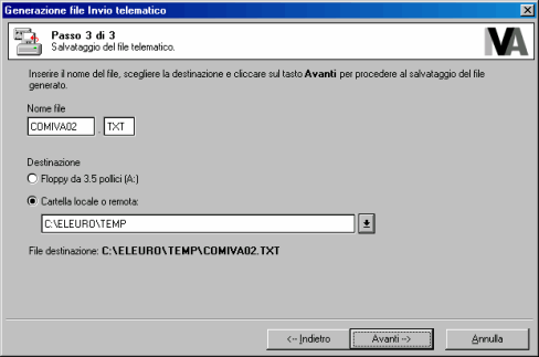 Invio telematico - Passo 3